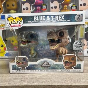 Funko Pop! Blue and T-Rex 2 Pack Vinyl Figures